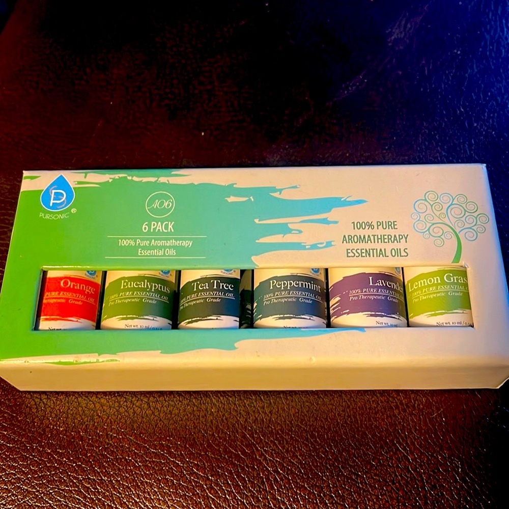 Pursonic Aromatherapy essential oils 6-pack